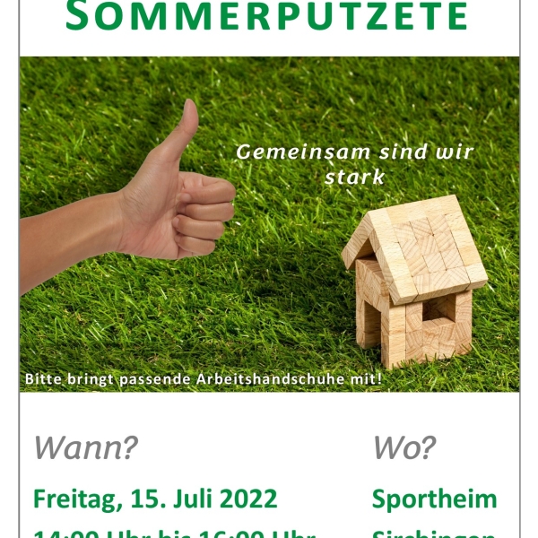 Sommerputzete am 15. Juli 2022