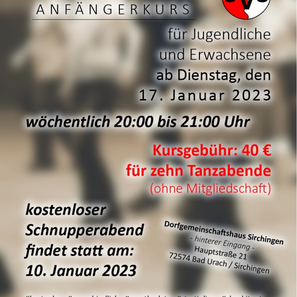Neuer Kurs startet am 17. Januar 2023