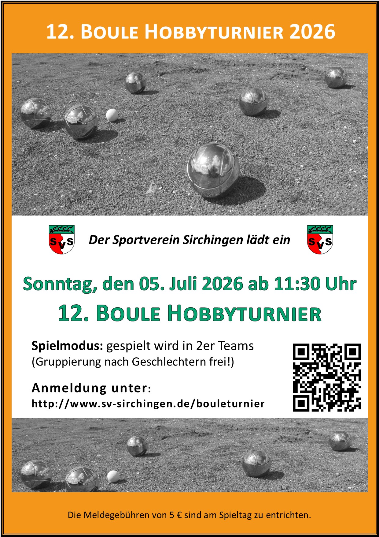 12. Boule-Hobbyturnier 2026 Werbeflyer